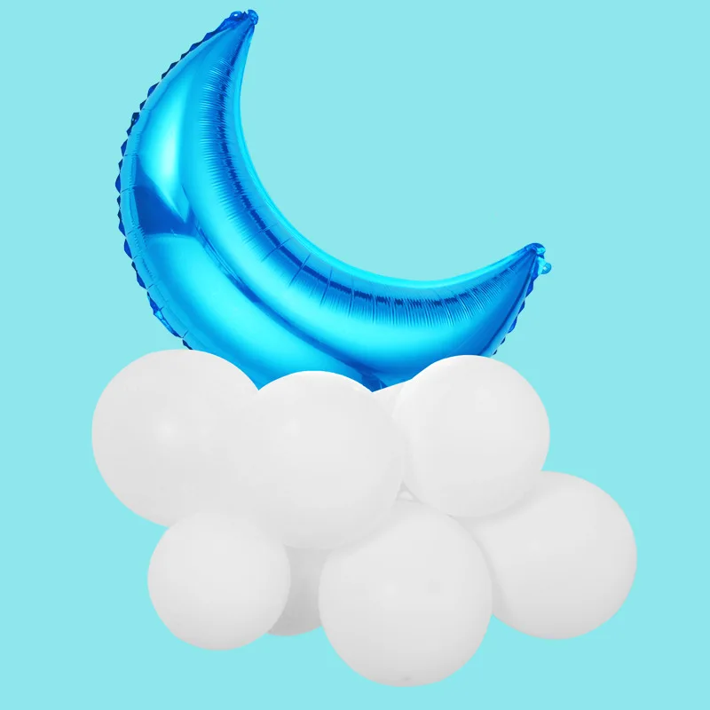 Ramadan EID Mubarak Birthday Party Home Background Decor Balloon Multi Colors 28 Inch Luna Crescent Moon Shape Foil Balloon