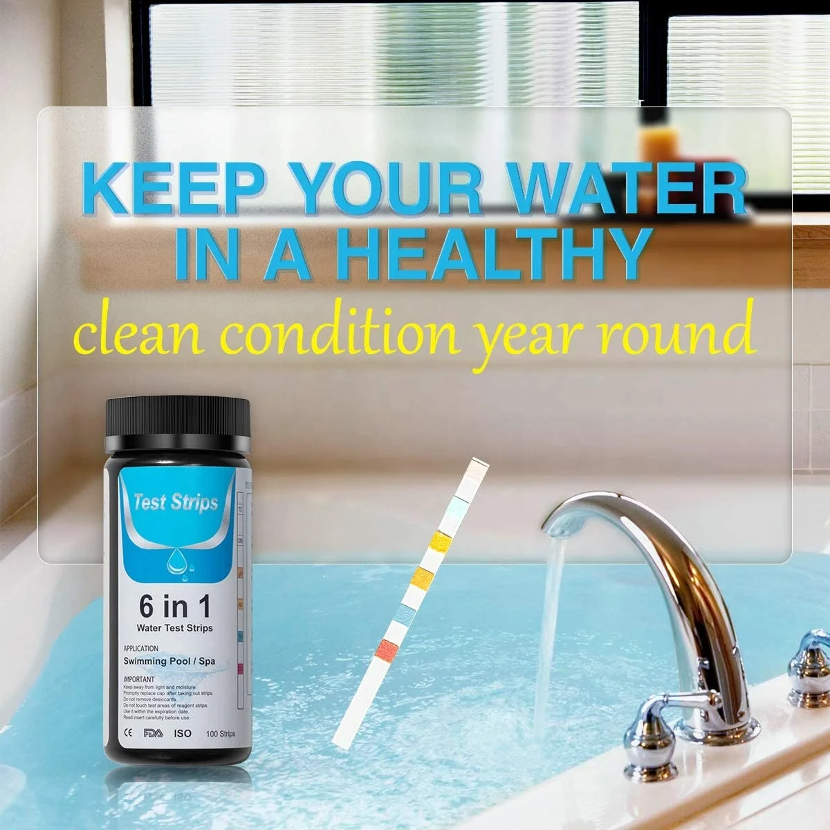 W-8 воды тест-наборы питьевой воды твердость тест-полоска костюм для дома спа-бассейн Аквариум
