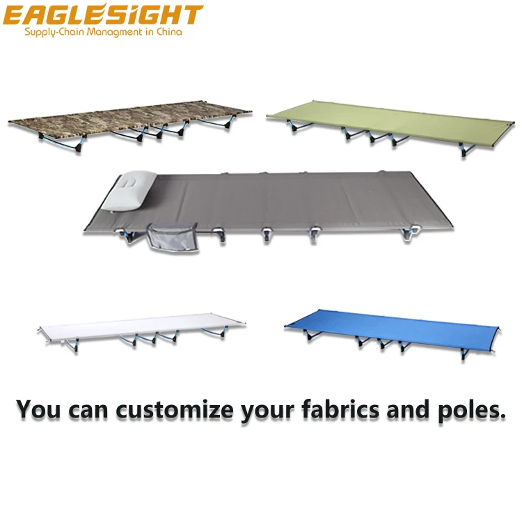 Folding Camping Cot Bed Supports 200 kg Heavy Duty Portable Sleeping Cot for Outdoor and Indoor, Travel Cot Bed with Storage Bag