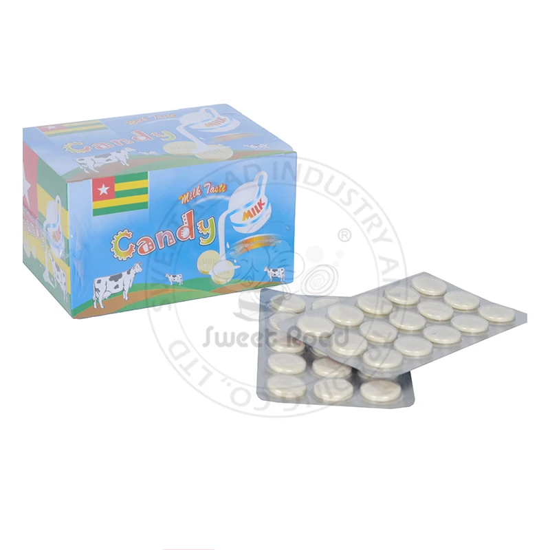 Dry Tablet Chewy Milk Candy in Display Box