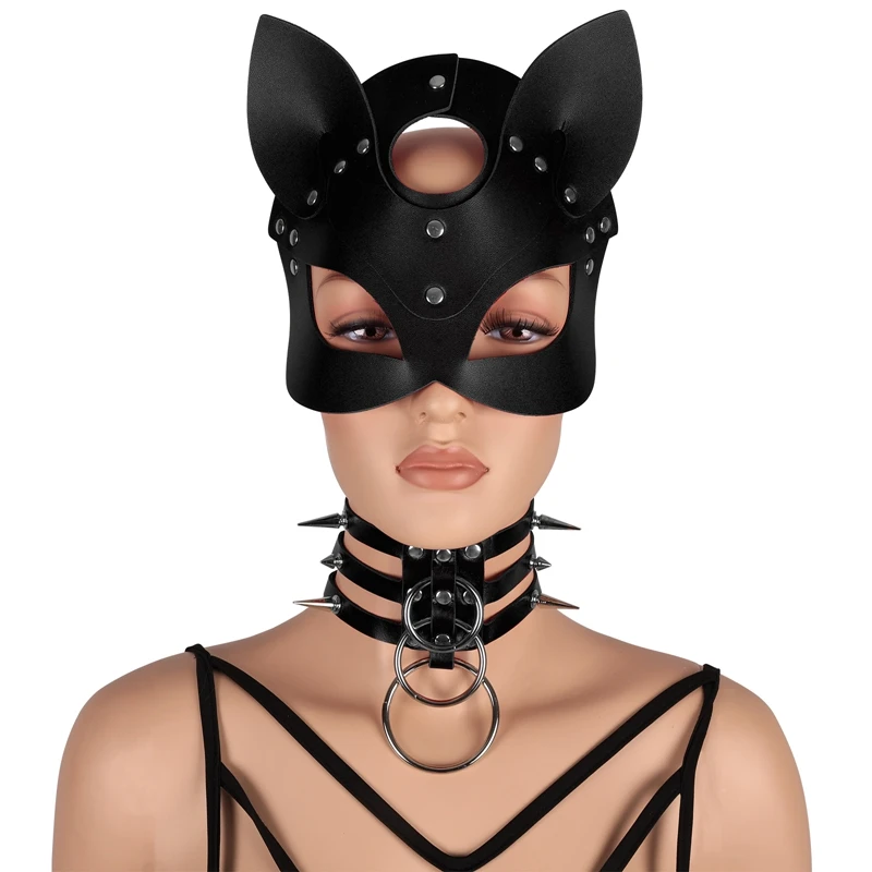 Women Collar Choker Necklace  Leather Choker Punk Goth  Neck Jewelry for Women Wear