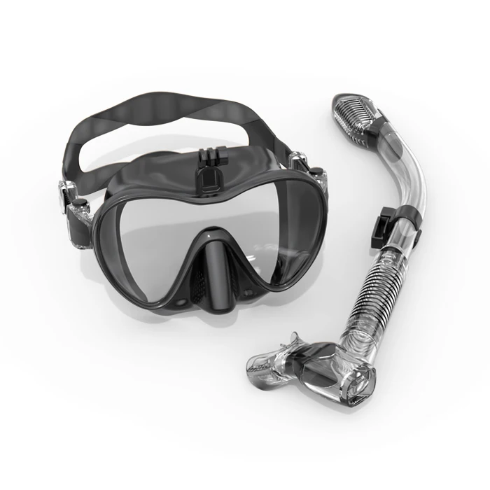 2021 New Products Adult Face Mask Safety Glasses Whole Silicone Anti fog Diving Mask with Detachable Camera Mount