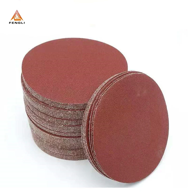 125mm oem red  Abrasive Aluminum Oxide Sand Paper Grinding Wheel Sanding Disc