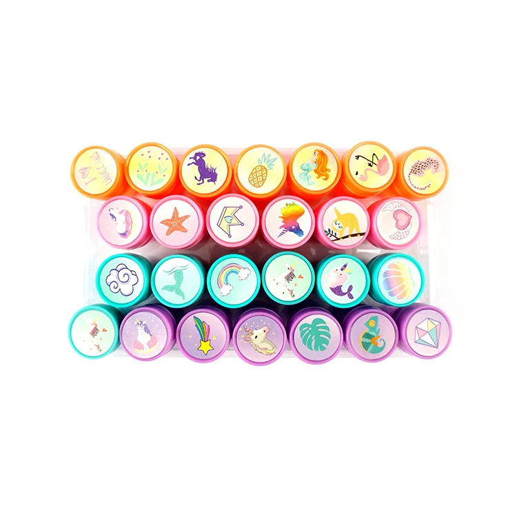 Child Toys Plastic Self-inking Stamps Custom DIY Toy Stamp for Kid Education
