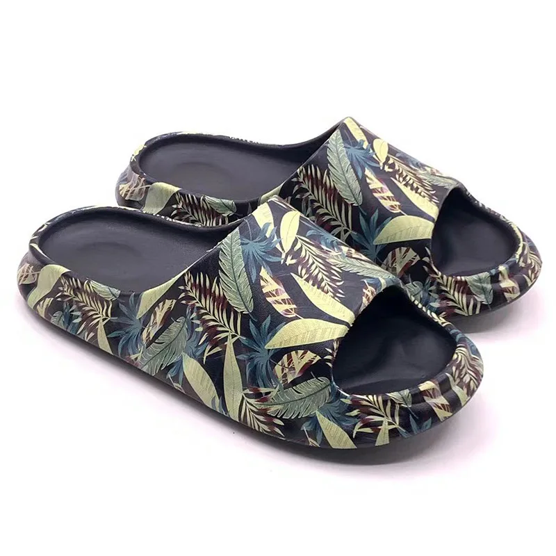 Women Slip On Eva Printing Personality Men Slipper Hot Sale Thick Bottom Slides Unisex Slippers And Sandals Shoes
