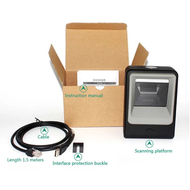 wholesale pos barcode scanner handsfree omnidirectional laser barcode scanner