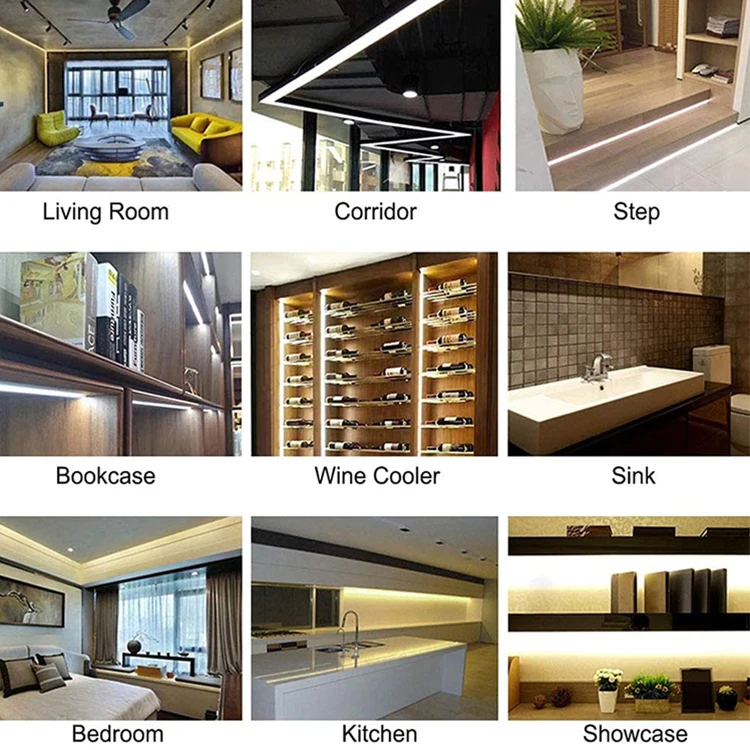 Indoor Decoration Recessed Led Aluminum Profile Strip Drywall Plaster Gypsum Lighting Channels Led Profiles Light