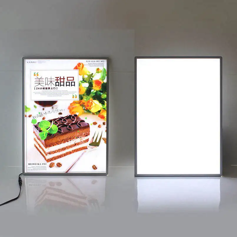 HLY High Brightness A1 Slim LED Lightbox Aluminum Frame Ultra-Thin Movie Poster Advertising Light Boxes