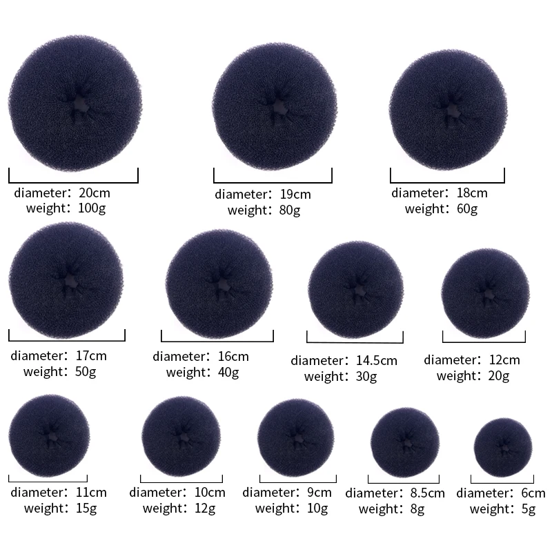 Wholesale 18-20cm Big Size Custom Color Hair Donut for Salon and Daily Hair Decoration