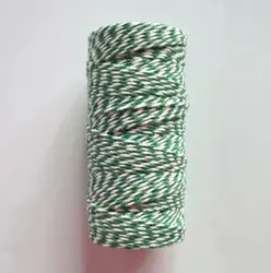 Colorful Braided 2MM DIY 100% Cotton Cord for Gift Package 100 Meters per Roll Handmade Knitting Thread