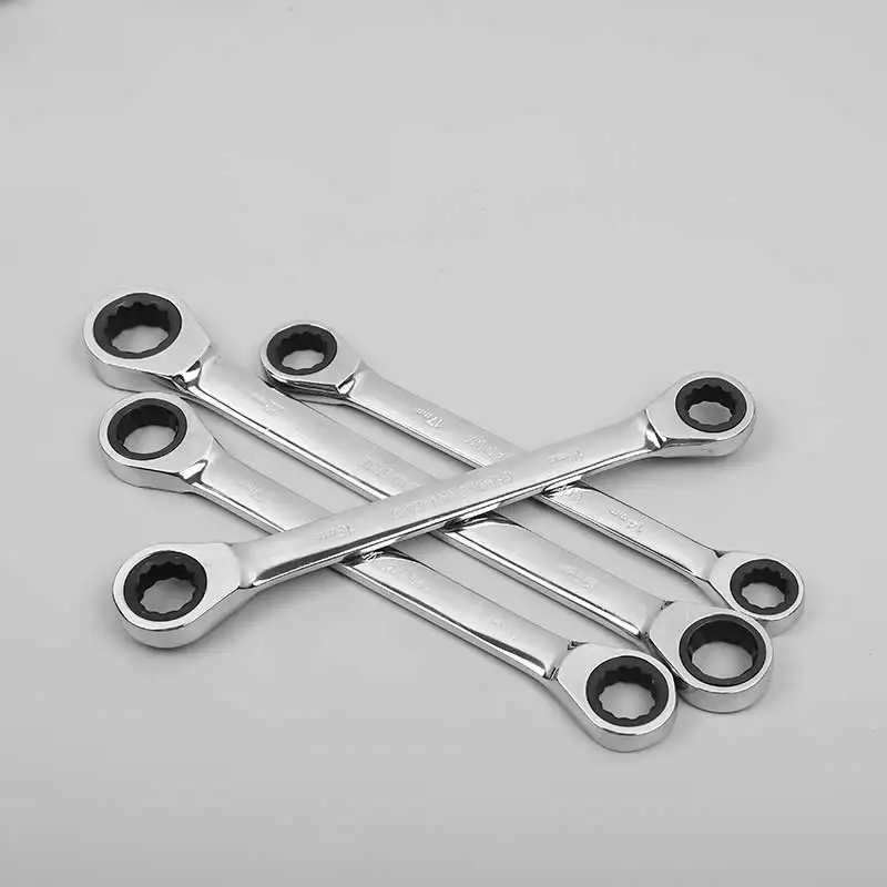 Chrome plated Socket double end Ratcheting Spanner Ratchet Wrench