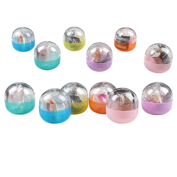 Famicheer Eco Friendly Transparent Plastic Round Ball Vending Toy Capsules for Vending Machine