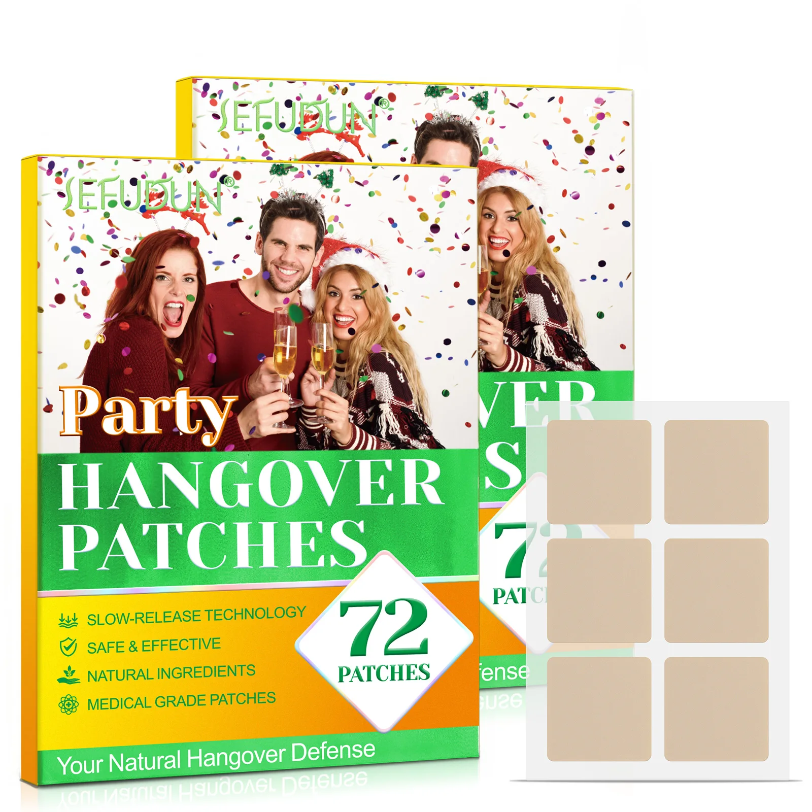 Easy Use Medical Grade Party Patch Natural Hangover Cure Anti Alcohol Transdermal Patch Private Label Hangover Defense Patches