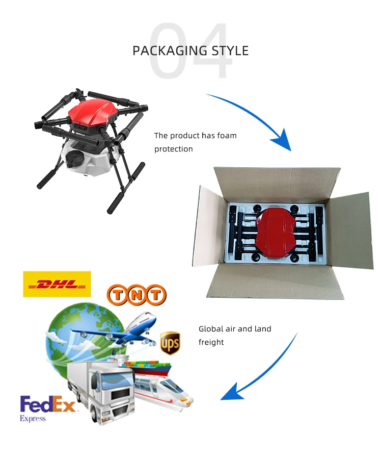 Reliable EFT E416P agricultural sprayer drone automatic flight drone crop sprayer agri helicopter for pesticide spraying