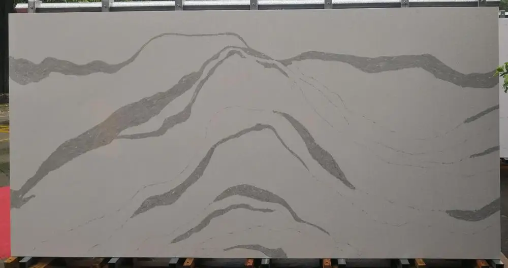 
Super white 20mm thickness quartz stone slab for kitchen countertops 