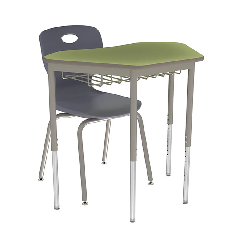 Modern Mdf Large Library Privacy Shields Student Desk Table and Chair of School Furniture for Student 1 Set School Seats Factory