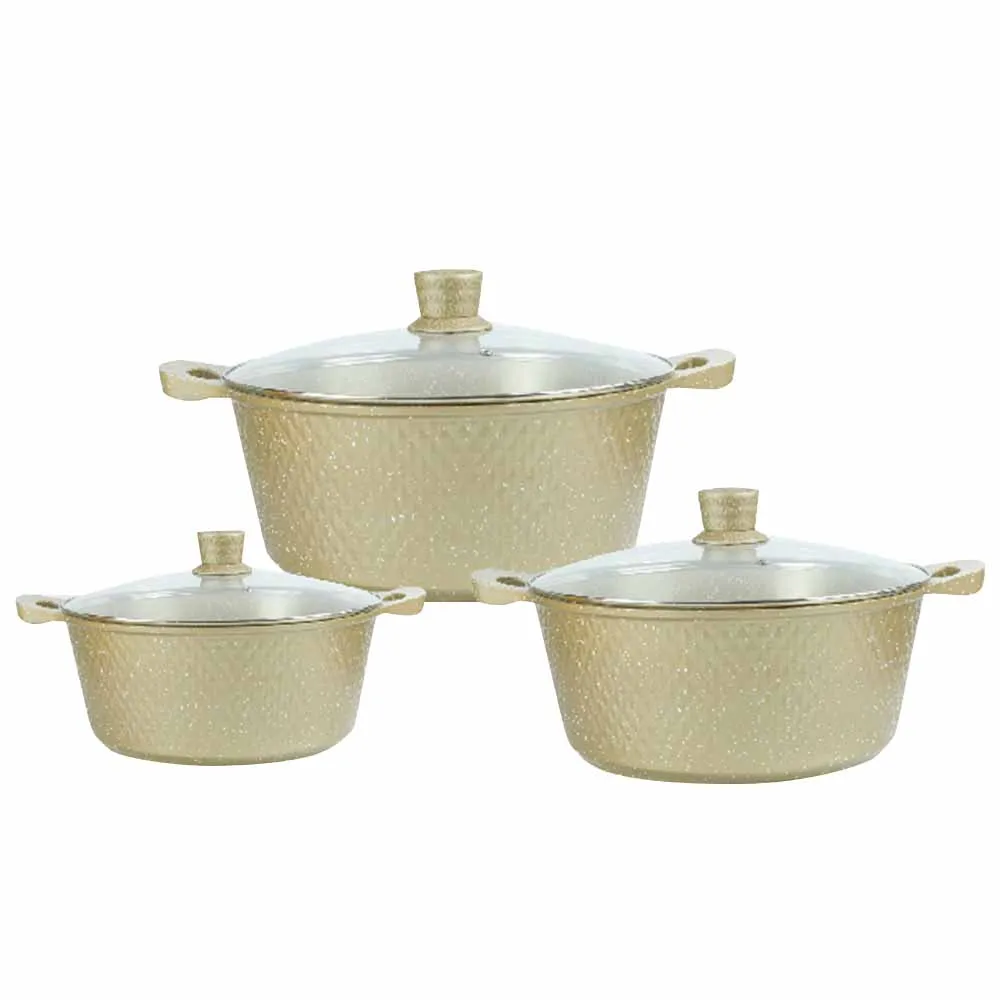 Factory stock luxury cookware sets non stick white cookware set