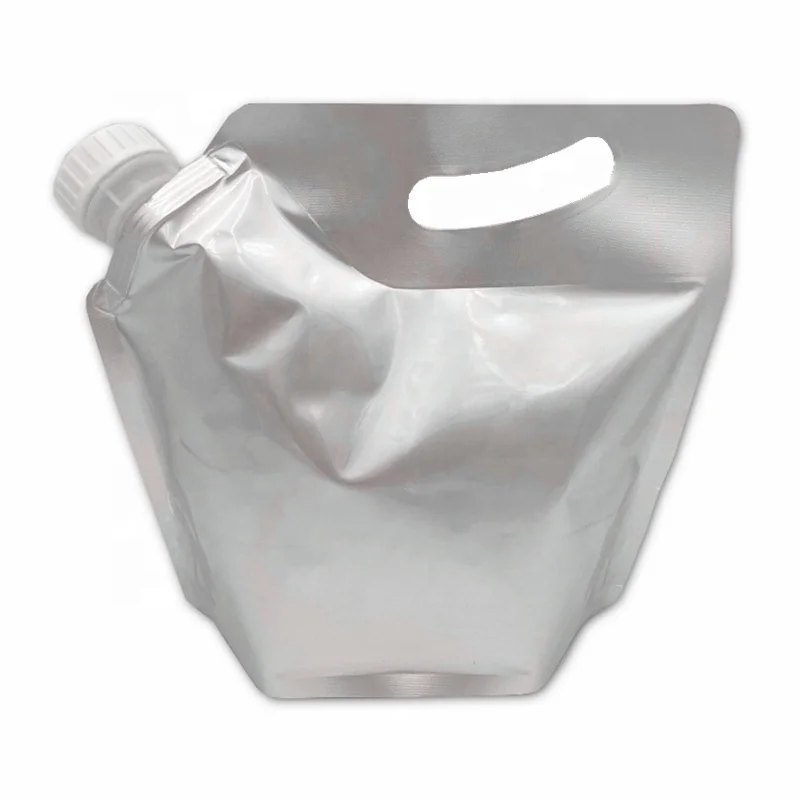 250ml 1000ml 5L Food grade clear plastic bags with handles spout bag  High temperature Hot Liquid food packaging carry bags