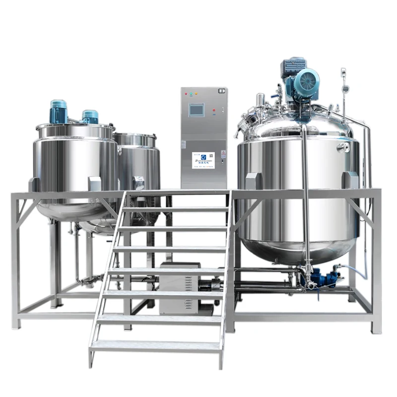 GuangZhou Vacuum Emulsifying Machine Vacuum Homogenizing Emulsification Blender Mixer Tank for Cosmetic Cream