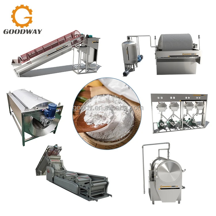 Cassava Processing Machinery Cassava Starch Production Line Tapioca Starch Production Plant