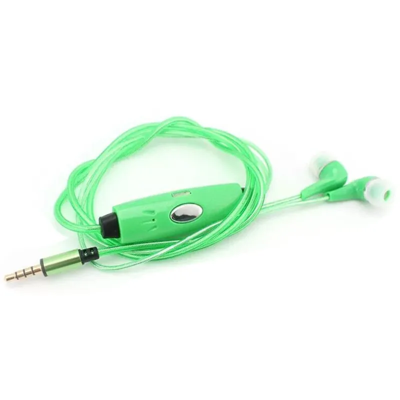 
Best selling headphone cable Visble EL Flowing LED Light Earphone wired headset for Sports 