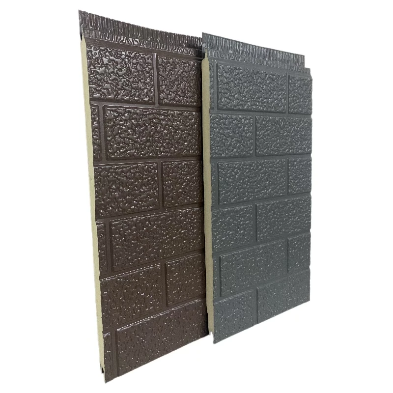 Decorative thermal insulation wall panel fireproof metal carved  sandwich panels For Prefabricated house exterior Siding board