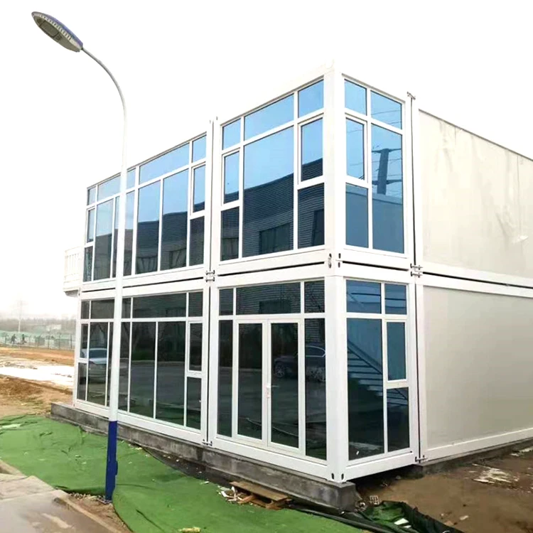 Two Storey Prefab Houses Factory Flat Package 20ft Container House