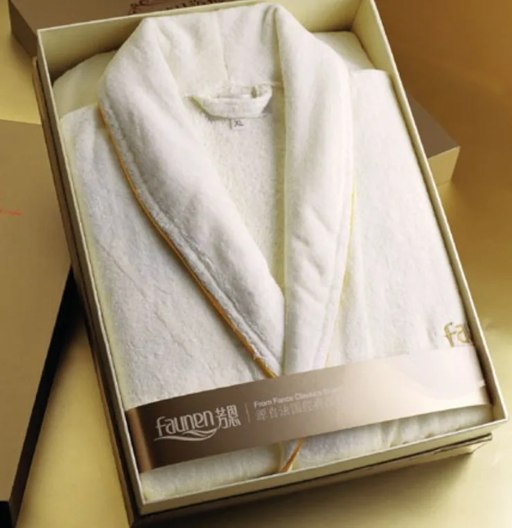 
5 Star Hotel Adult Bathrobe xxl Shawl Collar Luxury Velour Terry Cotton Towelling Robe 