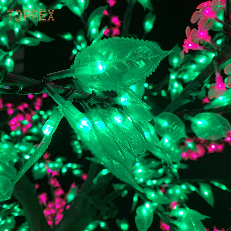 Toprex new item outdoor street use 2.5m high simulated cherry blossom lilac flower artificial plant led tree for decor