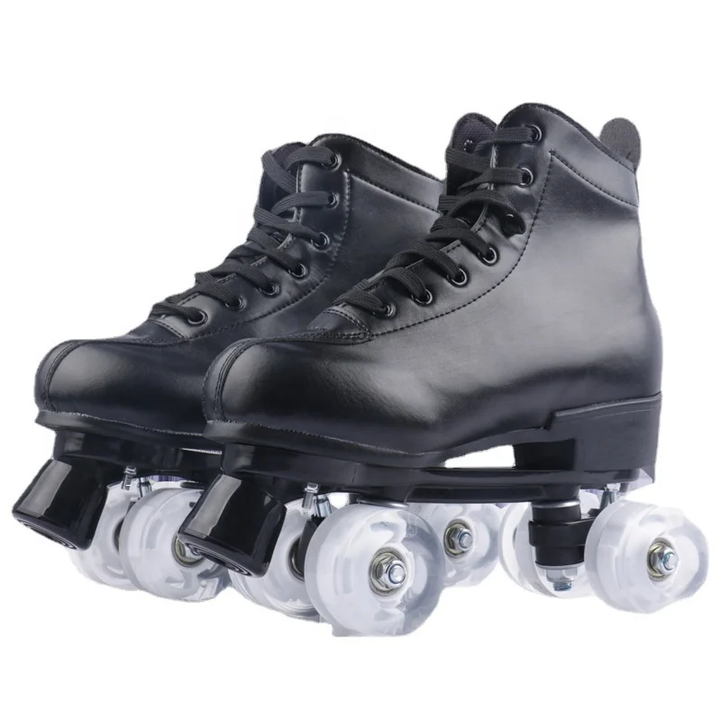  Girl double-row roller skates adult graffiti male four-wheel flash wheel