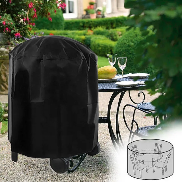 
Round outdoor table and chair protective cover Oxford outdoor garden dustproof terrace furniture waterproof round table cover 