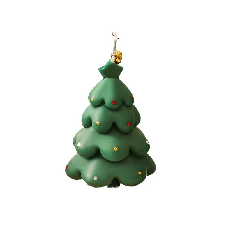 Small Creative Christmas Tree Shape Scented Candle Thanksgiving Gift in Wax Material