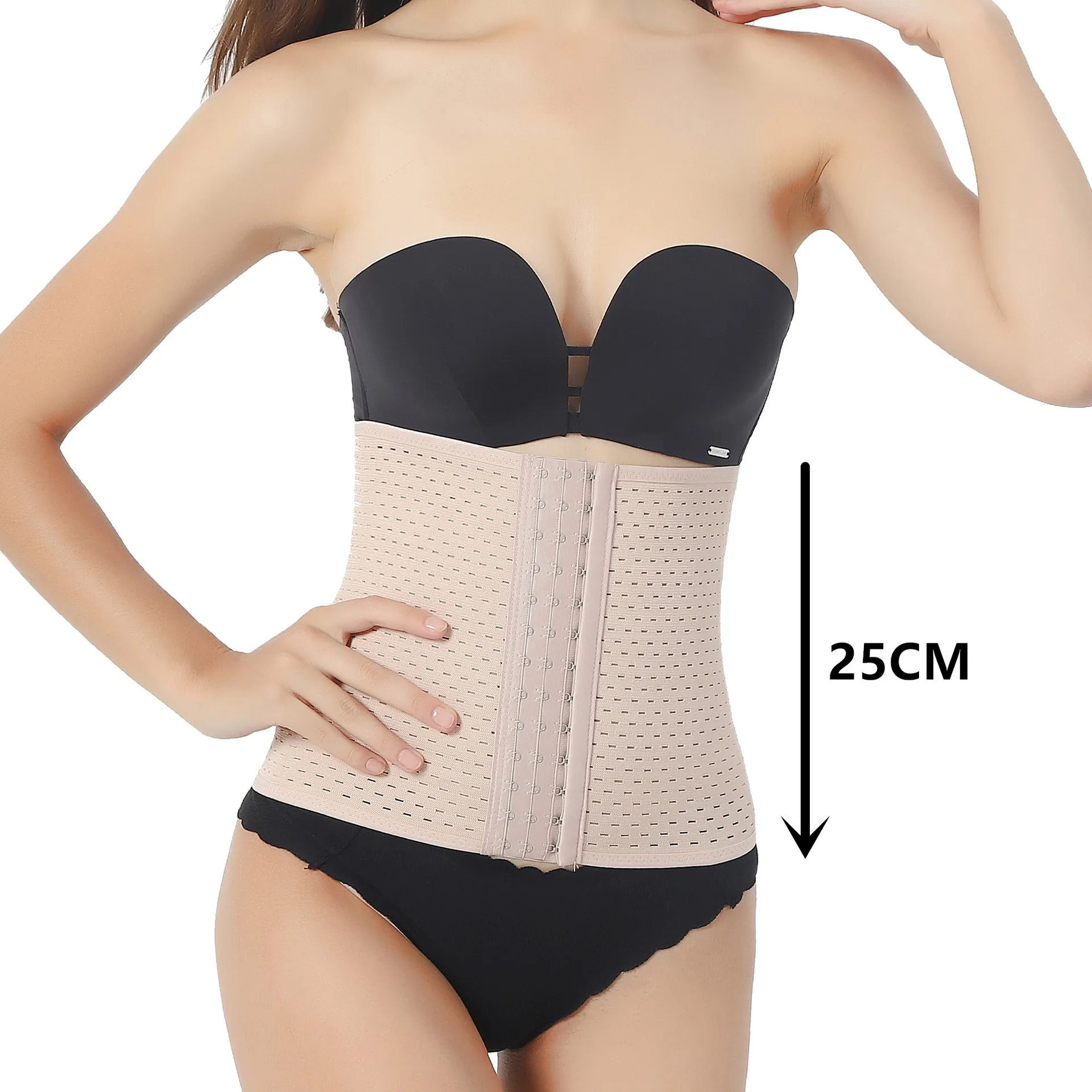 Women Waist Trimmer Wrap With 3 Hooks Workout Sport Sweat Band Abdominal Trainer Weight Loss Body Shaper Slimming Belt