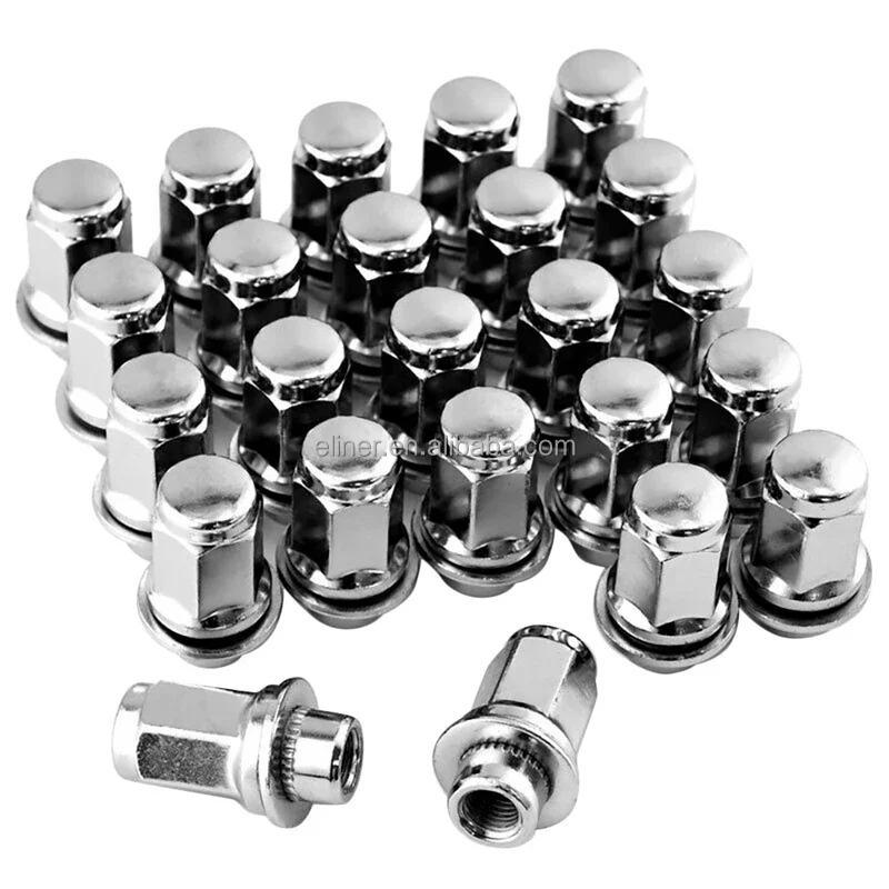 Alloy Car Racing Tire Steel Nuts Lugs Rims Acorn Screws Taller Chrome Wheel Nut 9MM Bolt Lug Stud Tyre Nut