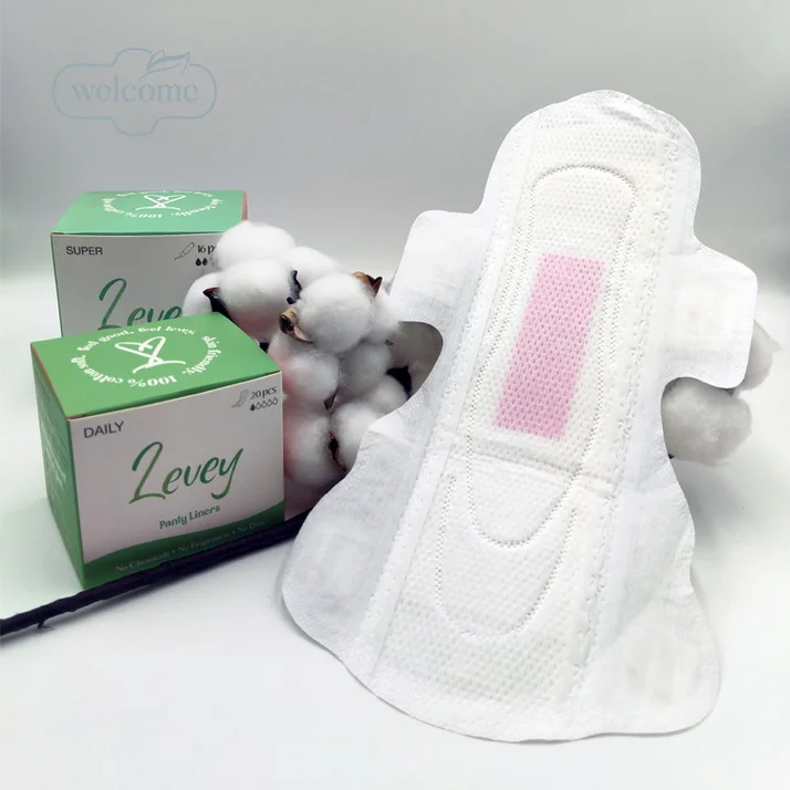 Private Label Biodegradable Packaging Boxes Free Sample Sanitary Napkin No Chemicals CBD Maxi Pads For Men For Heavy Flow