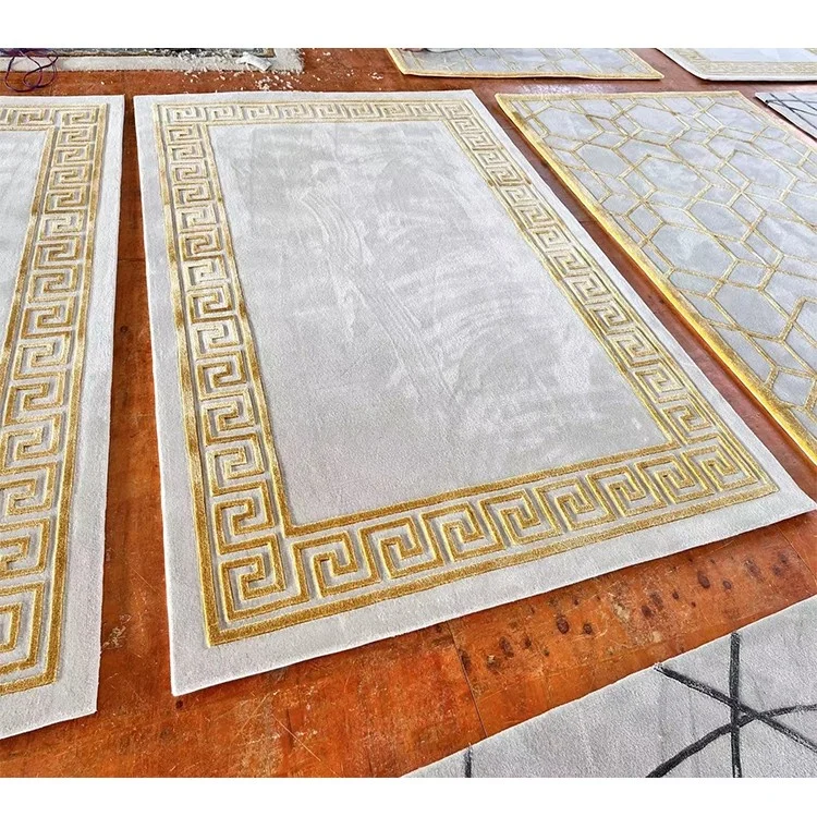 Handmade new zealand wool carpets luxury viscose silk carpet area rugs carpets living room