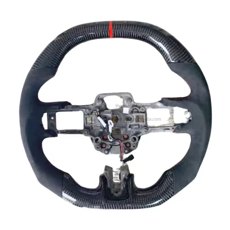 Customized style car accessories carbon fiber Alcantara For Ford Mustang Car Steering wheel