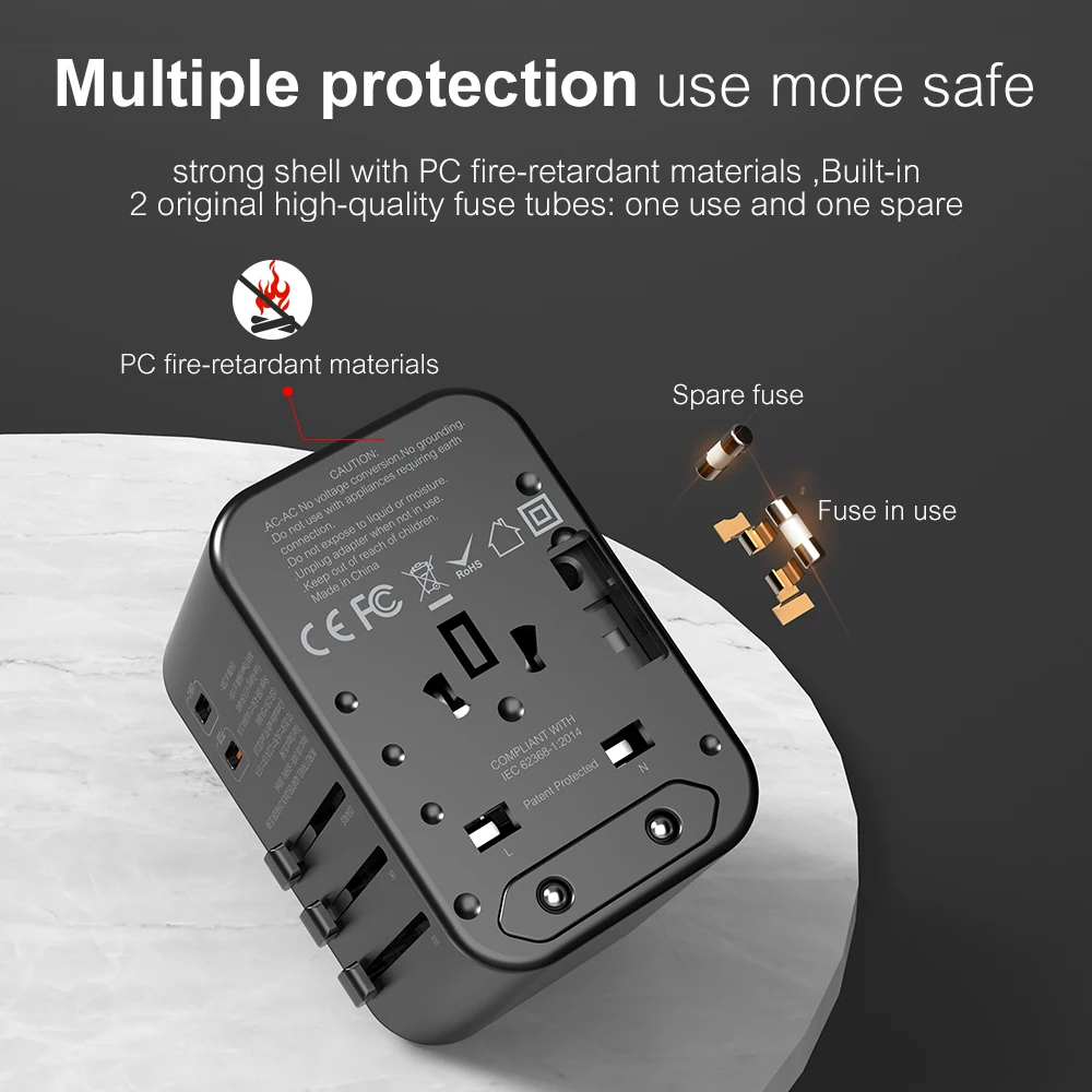 
Newest Product 20W Dual USBC Charger Travel Adaptor, 5V Universal Adapter International Travel Adapter 