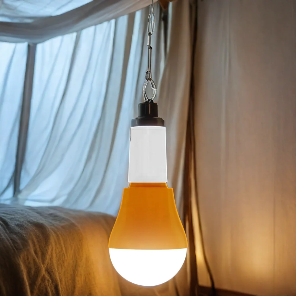 Portable 5W USB Rechargeable LED Emergency Lighting Indoor and Outdoor Camping Use Plastic Material LED Bulb