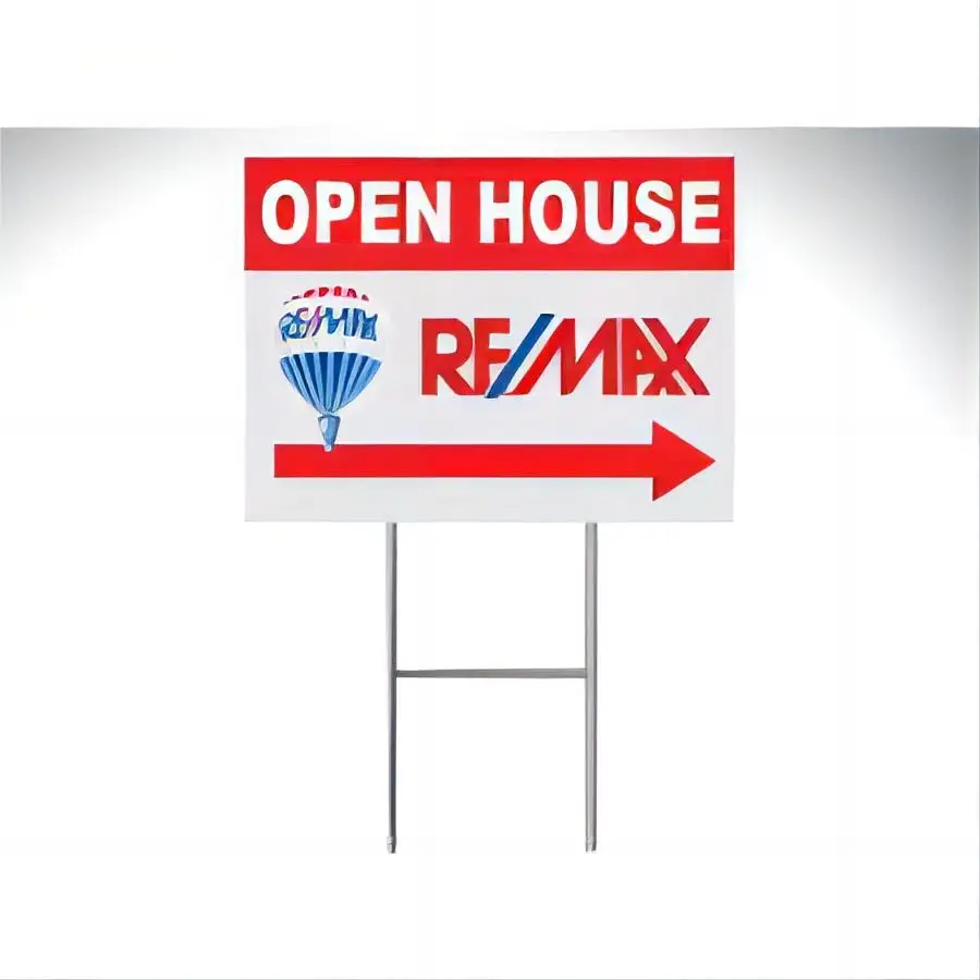 Гофрированная пластиковая таможня напечатала двор 18x24 знак или 2 стороны печать знаков