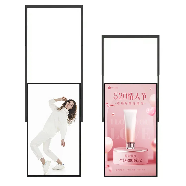 Direct Sunlight Readable Window Double Side Hanging LCD Display Smart TV Advert Digital Signage 3000nits Window Displays