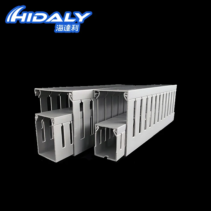 CE Fireproof Electrical Wire Casing White Gray Blue colored PVC Wiring Duct for Wire Installation