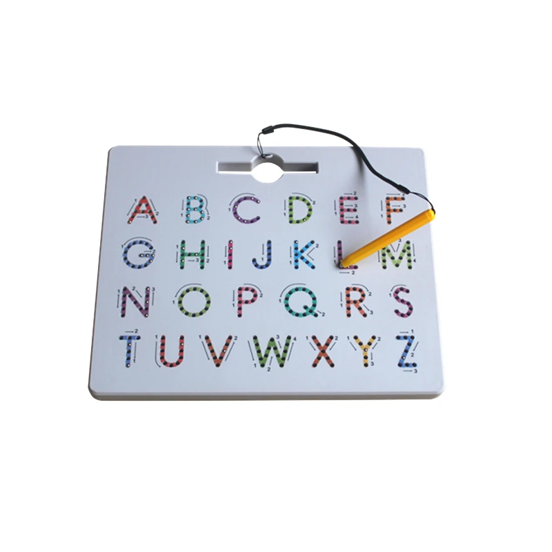 2-in-1 Double Sided Magnetic Drawing Board ABC A-Z Letter, Number, and Freestyle Writing Playboard 12x10 inch magpad