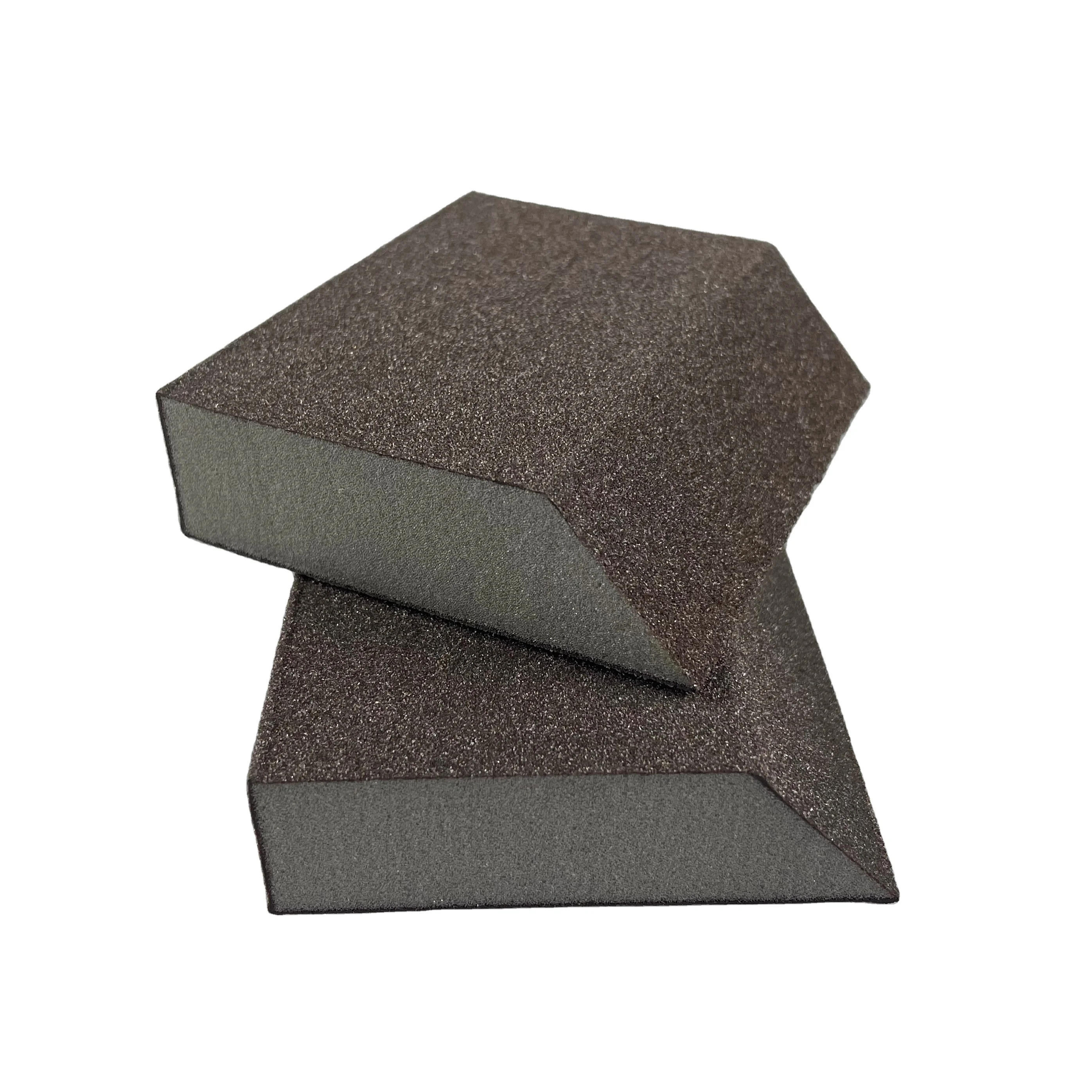 Aluminum Oxide four sided foam abrasive Sanding Block abraser dual angle sponge Block for cuarved areas