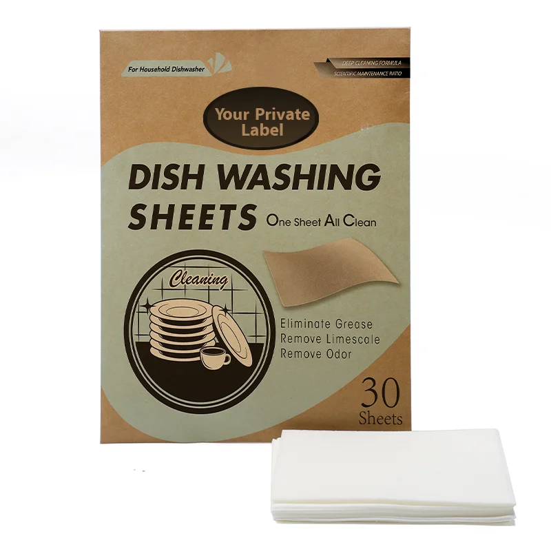 Add Enzyme Formula Dishwasher Sheets High Clean Efficiency Cut All food Stains No Phosphate No Chlorine