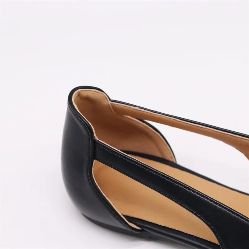 Plus Size 35-43 Women Flats Slip on Ballet Flats Candy Color Women Elegant Boat Shoes Black Loafers Faux  Shoes Women