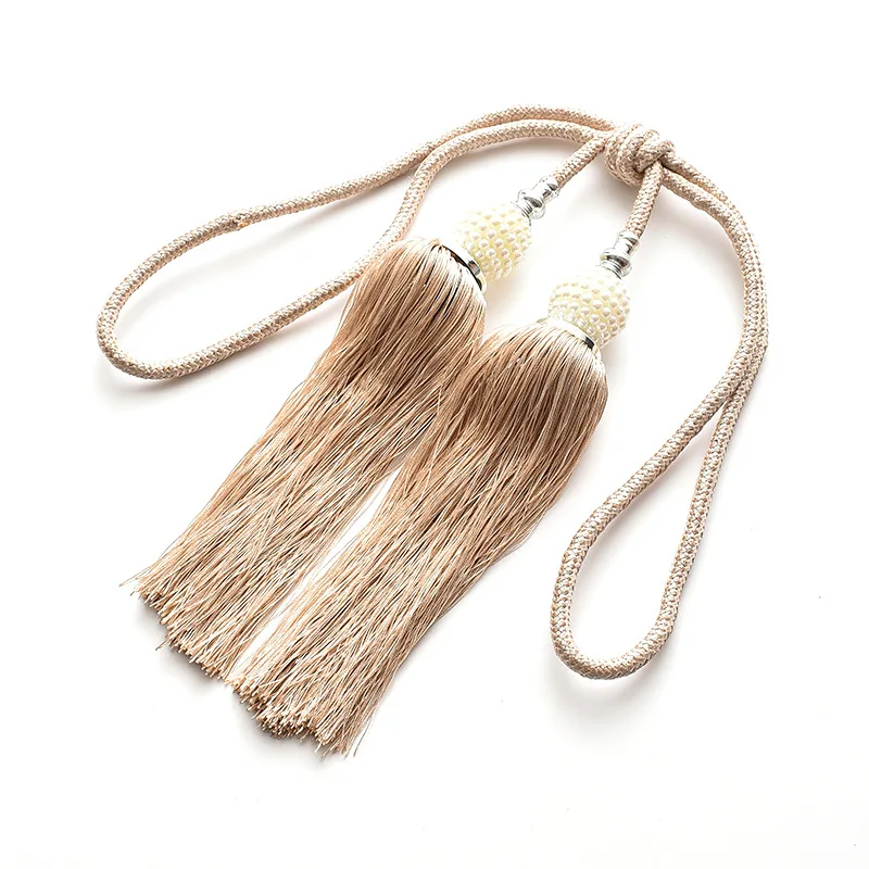 High quality Pearl Double Ball the curtain buckle curtain accessories tassel wholesale modern curtain tieback