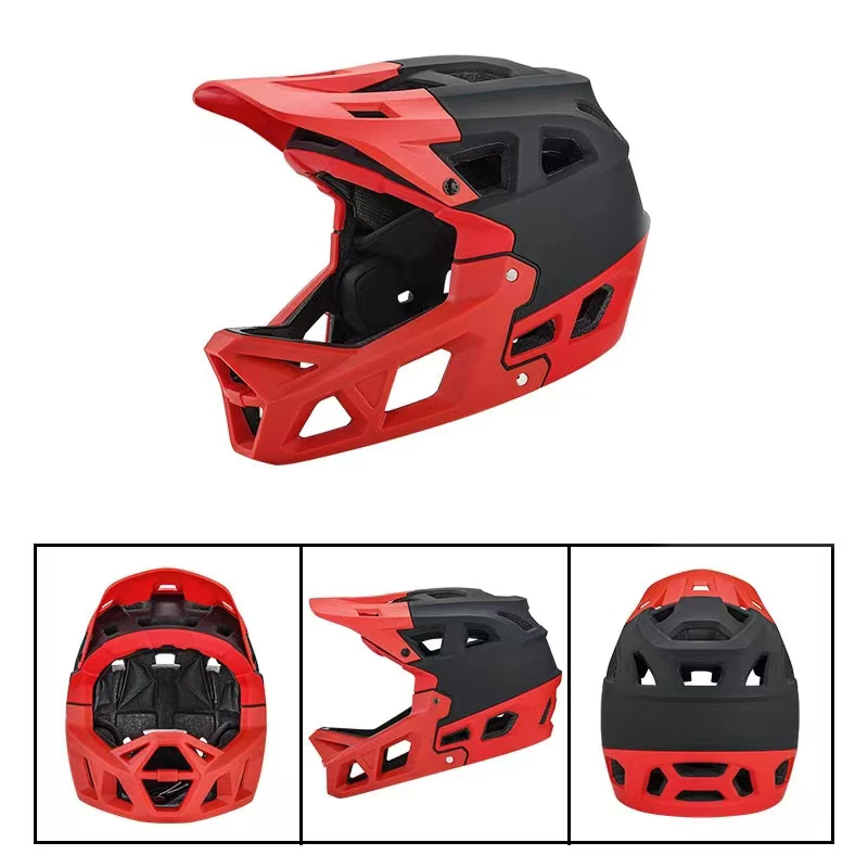 New Arrival Fullface Mountain Bike Helmet Downhill BMX Helmet Off-Road Cycling Helmet