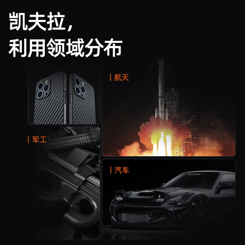 High quality Kevlar Phone Case for iphone13 14 15 Pro Max New Business Protective Case