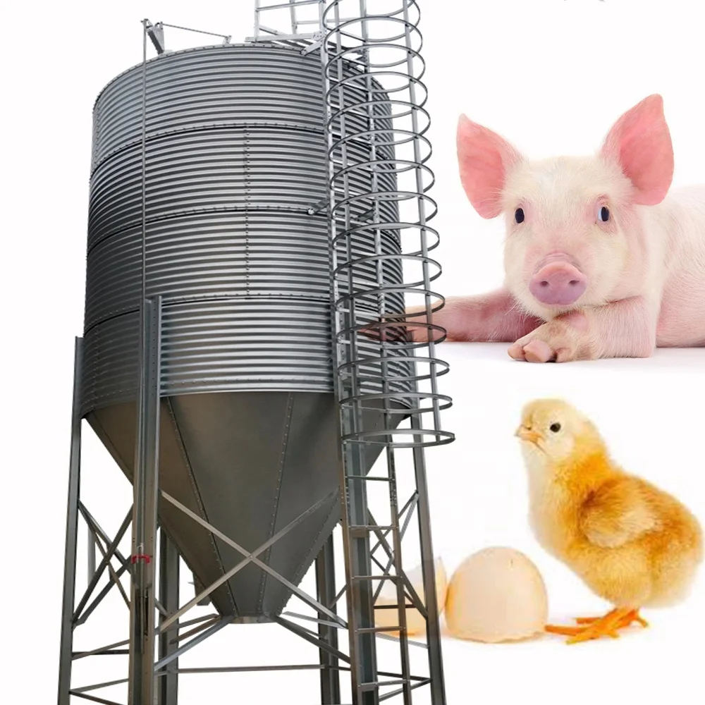 Agriculture Dry Bulk Feed Conical Flour Dust Filter Aeration System Storage Silo